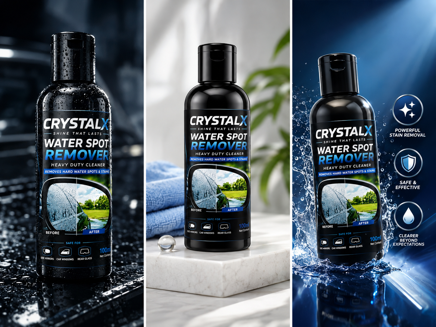 CrystalX Water Spot Remover 360 degree view